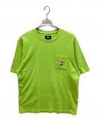 stussyステューシー）の古着「ポケットTシャツ」｜グリーン