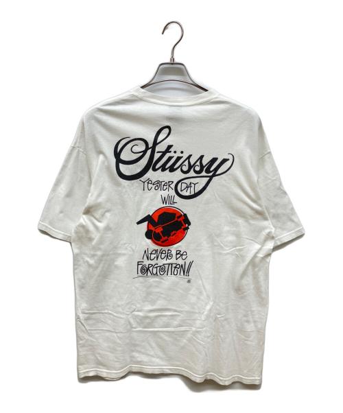 stussy（ステューシー）stussy (ステューシー) プリントTシャツ ホワイト サイズ:XLの古着・服飾アイテム