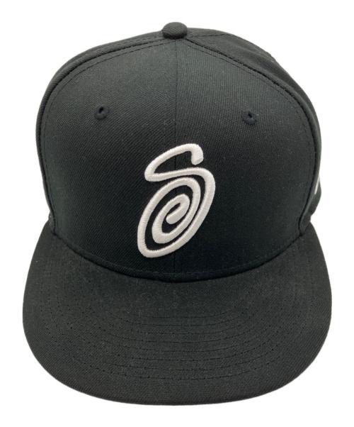 New Era（ニューエラ）New Era (ニューエラ) stussy (ステューシー) キャップ ブラック サイズ:7　1/2の古着・服飾アイテム