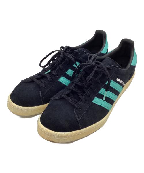 adidas（アディダス）adidas (アディダス) atmos (アトモス) WIND AND SEA (ウィンダンシー) CAMPUS 80s ブラック サイズ:28.5の古着・服飾アイテム