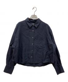 IENA（イエナ）の古着「フィブリルポプリンショートシャツ」｜ネイビー