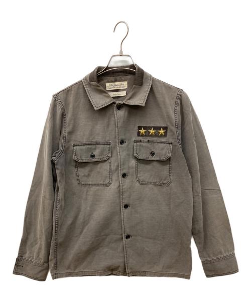 REMI RELIEF（レミレリーフ）REMI RELIEF (レミレリーフ) アーミーシャツ 星スタッズ ブラウン サイズ:Ｌの古着・服飾アイテム