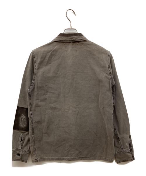 REMI RELIEF（レミレリーフ）REMI RELIEF (レミレリーフ) アーミーシャツ 星スタッズ ブラウン サイズ:Ｌの古着・服飾アイテム