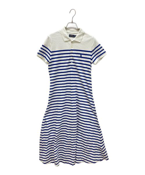 POLO RALPH LAUREN（ポロ・ラルフローレン）POLO RALPH LAUREN (ポロ・ラルフローレン) シャツワンピース ホワイト×ブルー サイズ:Ｍの古着・服飾アイテム
