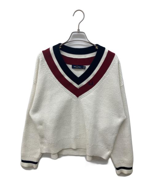 FRED PERRY（フレッドペリー）FRED PERRY (フレッドペリー) チルデンニット ホワイト サイズ:UK10の古着・服飾アイテム