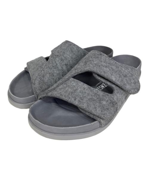 BIRKENSTOCK（ビルケンシュトック）BIRKENSTOCK (ビルケンシュトック) フォージャー プレミアム フランネル サンダル グレー サイズ:26.5の古着・服飾アイテム