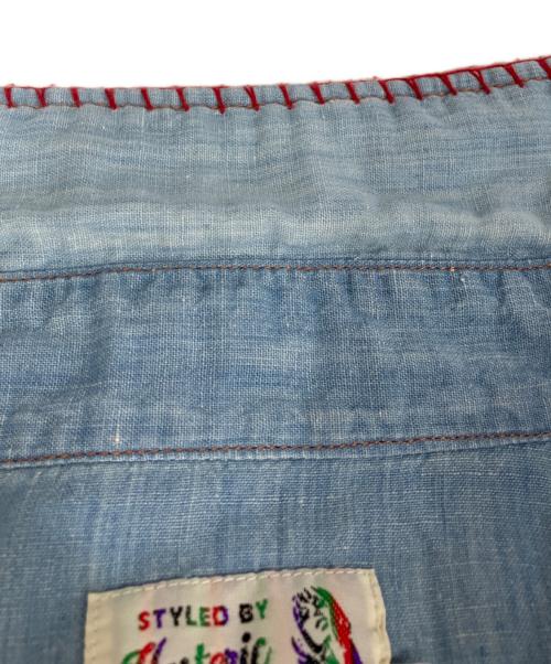 Hysteric Glamour（ヒステリックグラマー）Hysteric Glamour (ヒステリックグラマー) シャンブレーシャツ　刺繍シャツ インディゴ サイズ:Ｍの古着・服飾アイテム