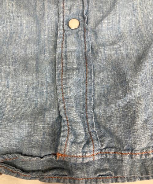Hysteric Glamour（ヒステリックグラマー）Hysteric Glamour (ヒステリックグラマー) シャンブレーシャツ　刺繍シャツ インディゴ サイズ:Ｍの古着・服飾アイテム