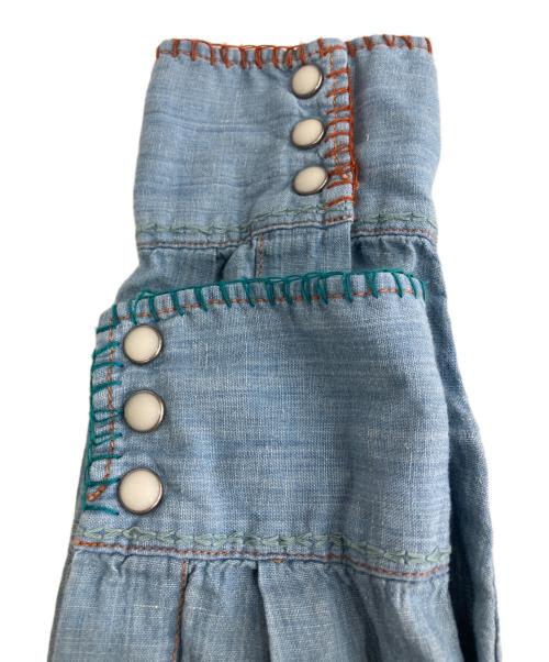 Hysteric Glamour（ヒステリックグラマー）Hysteric Glamour (ヒステリックグラマー) シャンブレーシャツ　刺繍シャツ インディゴ サイズ:Ｍの古着・服飾アイテム