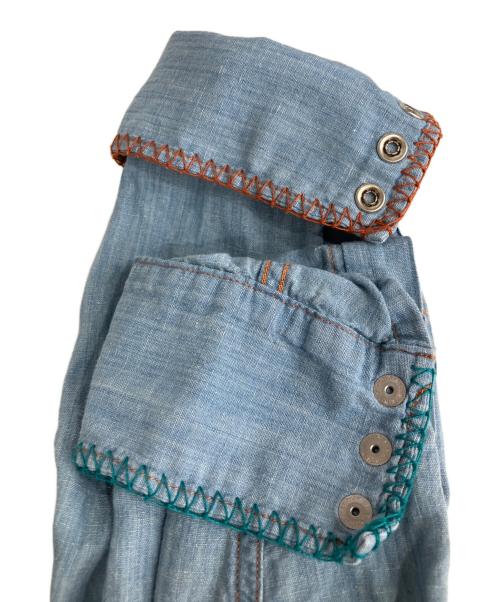 Hysteric Glamour（ヒステリックグラマー）Hysteric Glamour (ヒステリックグラマー) シャンブレーシャツ　刺繍シャツ インディゴ サイズ:Ｍの古着・服飾アイテム