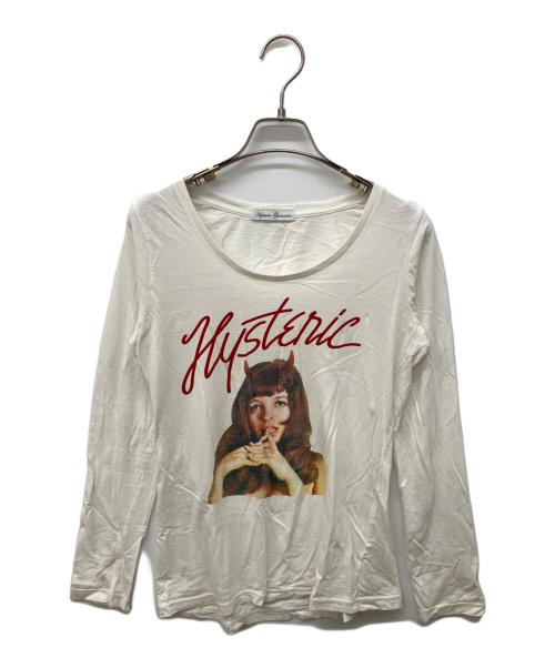 Hysteric Glamour（ヒステリックグラマー）Hysteric Glamour (ヒステリックグラマー) プリントカットソー ホワイト サイズ:FREEの古着・服飾アイテム