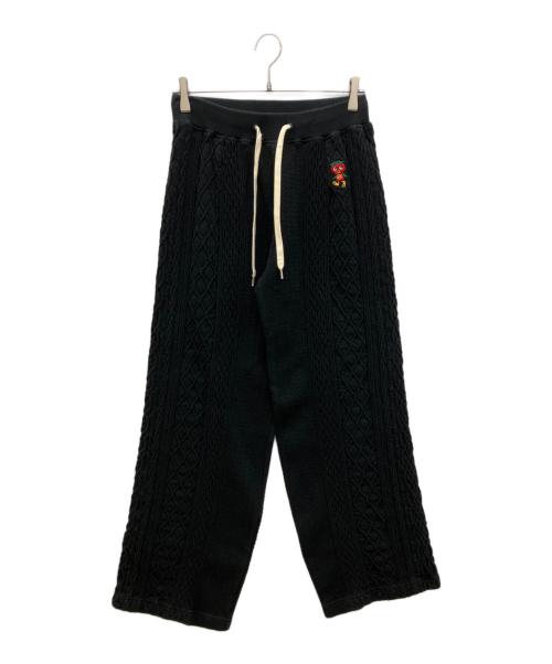 Hysteric Glamour（ヒステリックグラマー）Hysteric Glamour (ヒステリックグラマー) トマトバード 刺繍 スウェットパンツ　ワンポイントパンツ ブラック サイズ:Freeの古着・服飾アイテム