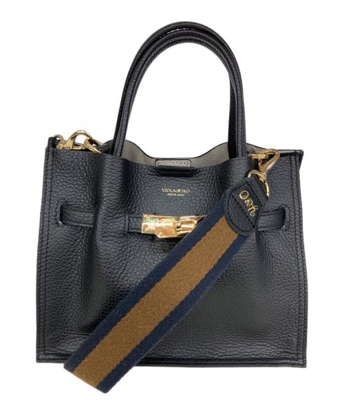 VIOLAd'ORO（ヴィオラドーロ）VIOLAd'ORO (ヴィオラドーロ) 2WAYショルダーバッグ ブラックの古着・服飾アイテム