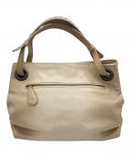 BOTTEGA VENETAボッテガベネタ）の古着「レザーハンドバッグ　ショルダーバッグ」｜ベージュ