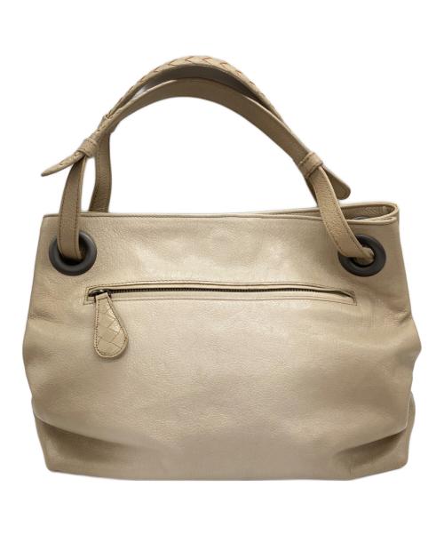 BOTTEGA VENETA（ボッテガベネタ）BOTTEGA VENETA (ボッテガベネタ) レザーハンドバッグ　ショルダーバッグ ベージュの古着・服飾アイテム