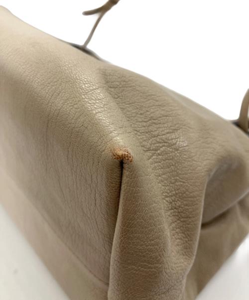 BOTTEGA VENETA（ボッテガベネタ）BOTTEGA VENETA (ボッテガベネタ) レザーハンドバッグ　ショルダーバッグ ベージュの古着・服飾アイテム