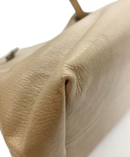 BOTTEGA VENETA（ボッテガベネタ）BOTTEGA VENETA (ボッテガベネタ) レザーハンドバッグ　ショルダーバッグ ベージュの古着・服飾アイテム