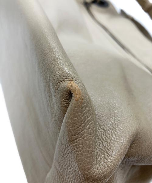 BOTTEGA VENETA（ボッテガベネタ）BOTTEGA VENETA (ボッテガベネタ) レザーハンドバッグ　ショルダーバッグ ベージュの古着・服飾アイテム