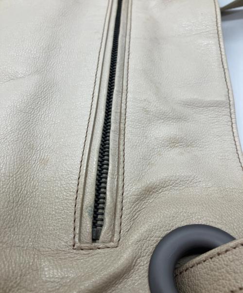 BOTTEGA VENETA（ボッテガベネタ）BOTTEGA VENETA (ボッテガベネタ) レザーハンドバッグ　ショルダーバッグ ベージュの古着・服飾アイテム