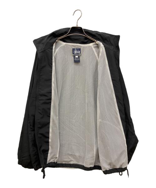 stussy（ステューシー）stussy (ステューシー) Sport Track Jacket　スポーツトラックジャケット　サイドラインナイロンジャケット　紺タグ ブラック サイズ:Lの古着・服飾アイテム