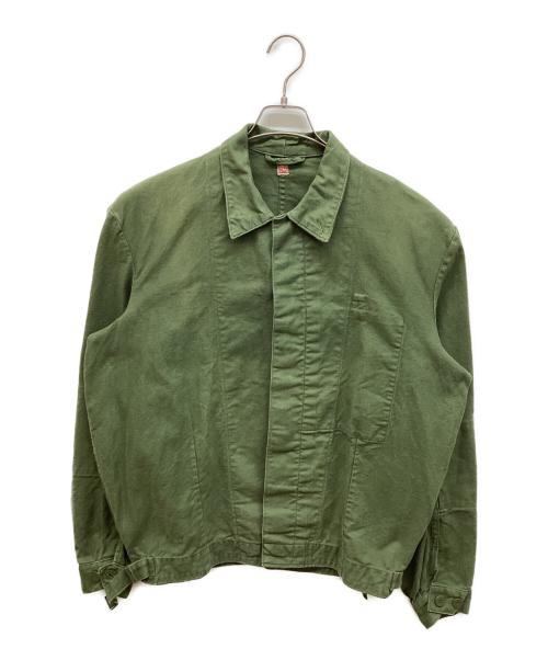 Swedish Army（スウェーデン軍）Swedish Army (スウェーデン軍) ビンテージメカニックワークジャケット カーキ サイズ:52の古着・服飾アイテム