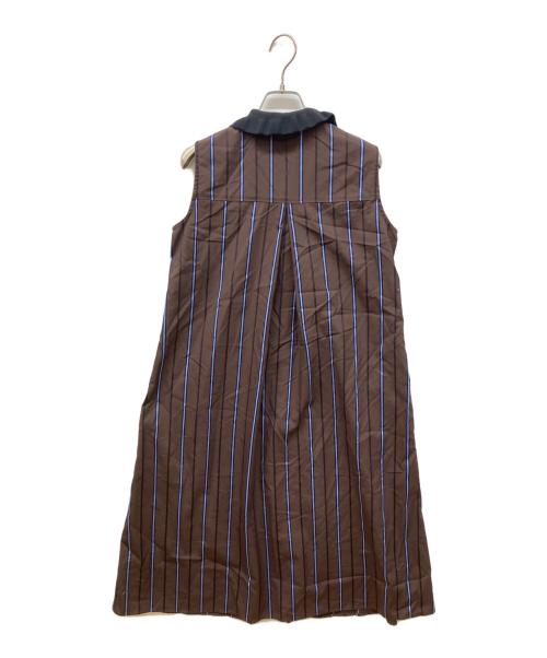 FRED PERRY（フレッドペリー）FRED PERRY (フレッドペリー) ノースリーブシャツワンピース ブラウン サイズ:Ｍの古着・服飾アイテム