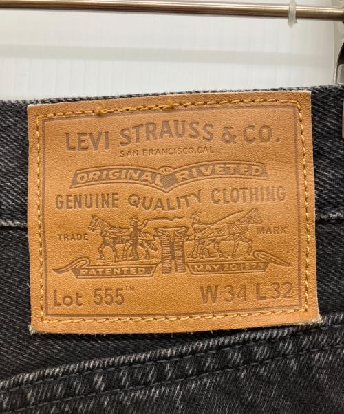 LEVI'S PReMIUM（リーバイス プレミアム）LEVI'S PReMIUM (リーバイス プレミアム) 555™ リラックスストレート ジーンズ ブラック デニムパンツ ブラック サイズ:W34×L32の古着・服飾アイテム