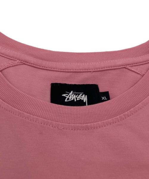 stussy（ステューシー）stussy (ステューシー) バックプリントロングスリーブカットソー ピンク サイズ:XLの古着・服飾アイテム