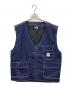 stussy（ステューシー）の古着「POLY COTTON WORK VEST」｜ネイビー