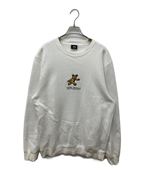 stussy（ステューシー）stussy (ステューシー) ロゴスウェット ホワイト サイズ:XLの古着・服飾アイテム