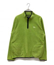 stussy（ステューシー）の古着「ハーフジップ フリースプルオーバー」｜グリーン