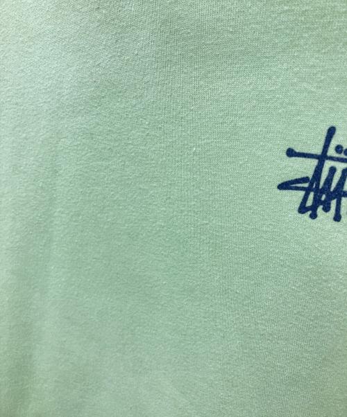 stussy（ステューシー）stussy (ステューシー) ロゴプリントスウェットパーカー グリーン サイズ:XLの古着・服飾アイテム