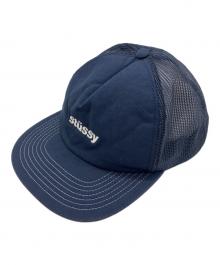 stussy（ステューシー）の古着「メッシュキャップ　ロゴキャップ」｜ネイビー