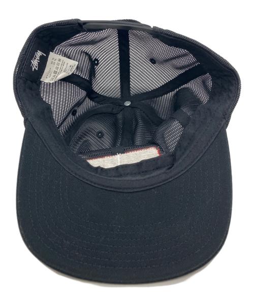 stussy（ステューシー）stussy (ステューシー) メッシュキャップ　ロゴキャップ ブラックの古着・服飾アイテム