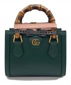 GUCCIグッチ）の古着「ダイアナ バンブー 2WAYミニトートバッグ」｜グリーン