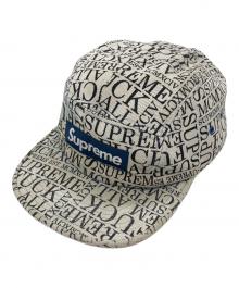 SUPREME（シュプリーム）の古着「Fuck 'Em All Denim Camp Cap」｜ホワイト
