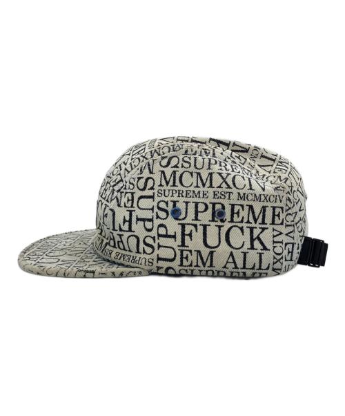 SUPREME（シュプリーム）Supreme (シュプリーム) Fuck 'Em All Denim Camp Cap ホワイトの古着・服飾アイテム