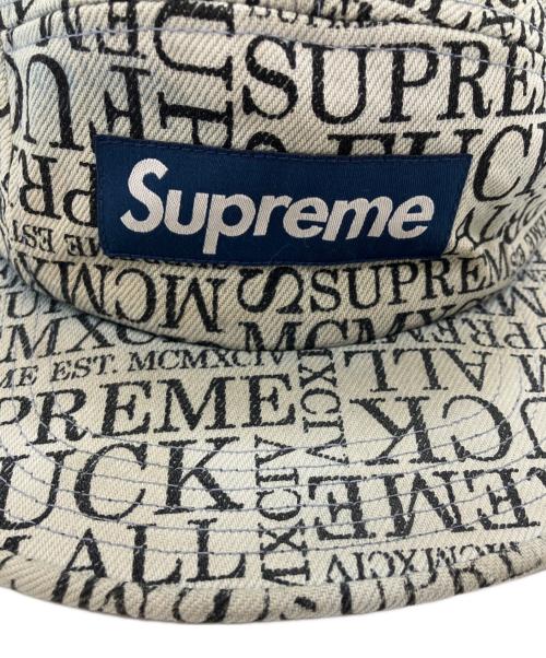 SUPREME（シュプリーム）Supreme (シュプリーム) Fuck 'Em All Denim Camp Cap ホワイトの古着・服飾アイテム