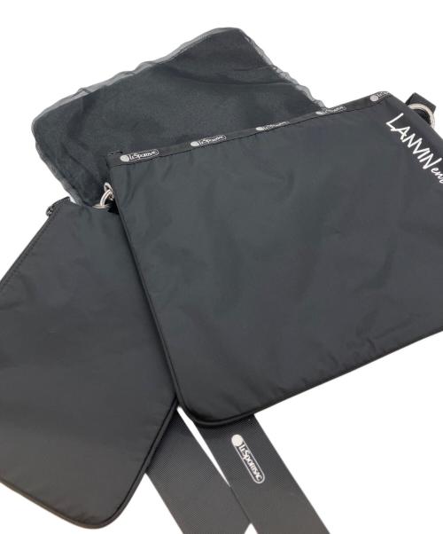 LANVIN（ランバン）LANVIN (ランバン) LeSportsac (レスポートサック) ショルダーバッグ　３連ショルダーバッグ ブラックの古着・服飾アイテム