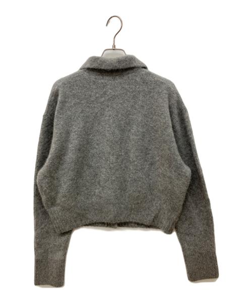 green label relaxing（グリーンレーベルリラクシング）green label relaxing (グリーンレーベルリラクシング) ヘアリー ニット ポロカーデイガン グレー サイズ:Freeの古着・服飾アイテム