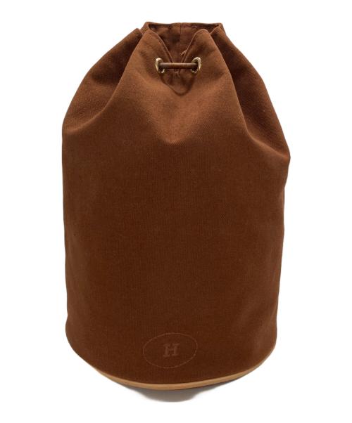 HERMES（エルメス）HERMES (エルメス) ショルダーバッグ　巾着型バッグ　ドロストショルダーバッグ ブラウンの古着・服飾アイテム