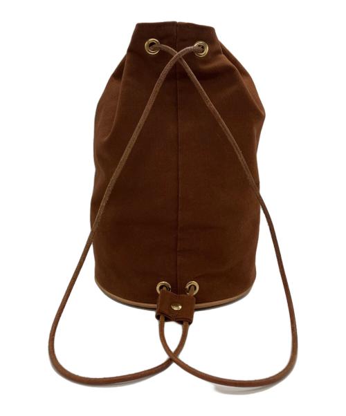 HERMES（エルメス）HERMES (エルメス) ショルダーバッグ　巾着型バッグ　ドロストショルダーバッグ ブラウンの古着・服飾アイテム