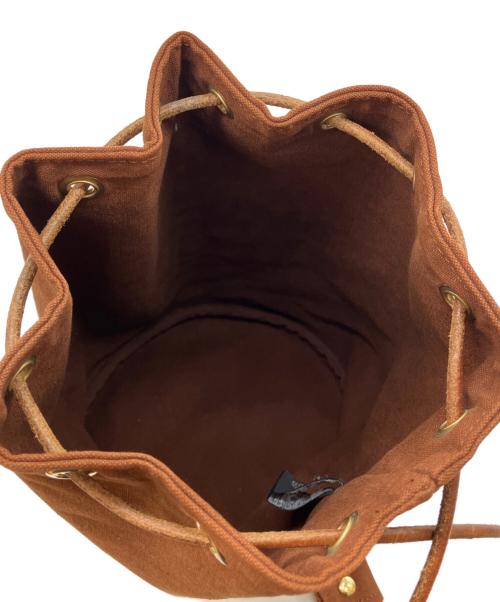 HERMES（エルメス）HERMES (エルメス) ショルダーバッグ　巾着型バッグ　ドロストショルダーバッグ ブラウンの古着・服飾アイテム