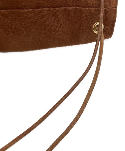 HERMES（エルメス）HERMES (エルメス) ショルダーバッグ　巾着型バッグ　ドロストショルダーバッグ ブラウンの古着・服飾アイテム