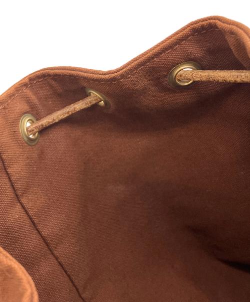 HERMES（エルメス）HERMES (エルメス) ショルダーバッグ　巾着型バッグ　ドロストショルダーバッグ ブラウンの古着・服飾アイテム
