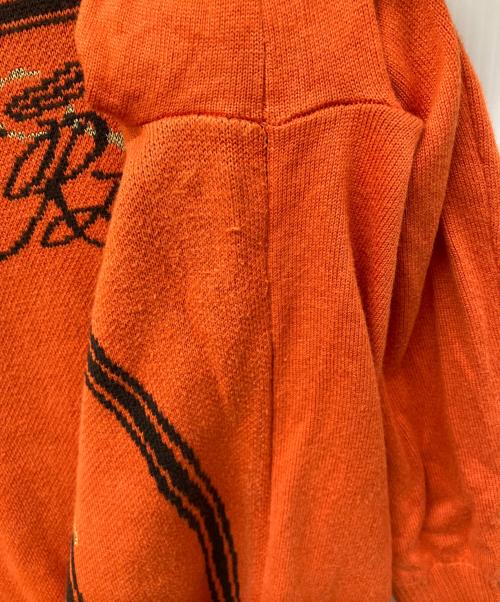 LAUREN RALPH LAUREN（ローレン ラルフ ローレン）LAUREN RALPH LAUREN (ローレン ラルフ ローレン) ベルティングモチーフコットンブレンドセーター オレンジ サイズ:Ｍの古着・服飾アイテム