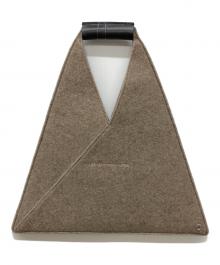 MM6 Maison Margiela（エムエムシックスメゾンマルジェラ）の古着「JAPANESE MINI BAG　ミニトートバッグ」｜ブラウン