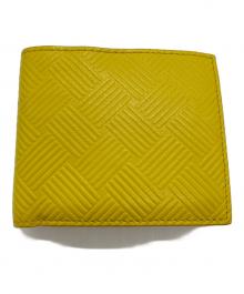 BOTTEGA VENETA（ボッテガベネタ）の古着「デボスイントレチャート2つ折り財布」｜イエロー