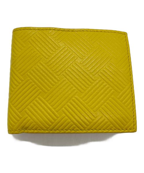 BOTTEGA VENETA（ボッテガベネタ）BOTTEGA VENETA (ボッテガベネタ) デボスイントレチャート2つ折り財布 イエローの古着・服飾アイテム
