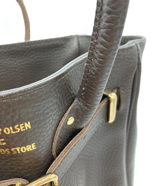 YOUNG & OLSEN The DRYGOODS STORE（ヤングアンドオルセン ザ ドライグッズストア）YOUNG & OLSEN The DRYGOODS STORE (ヤングアンドオルセン ザ ドライグッズストア) FRAMeWORK (フレームワーク) 別注ストラップ付きベルトバック ブラウンの古着・服飾アイテム